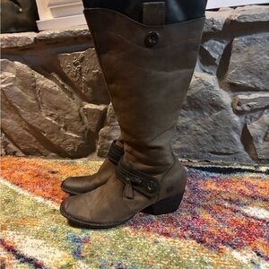 Born Dark Brown Heeled Boots